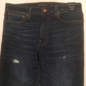 J. Crew distressed straight cut jeans
